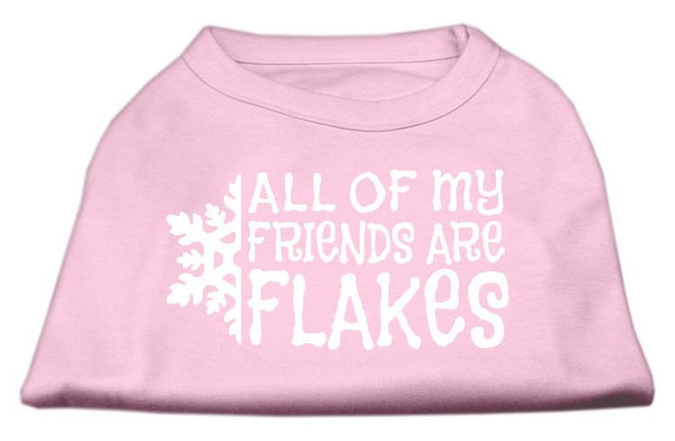 All my friends are Flakes Screen Print Shirt Light Pink XXXL